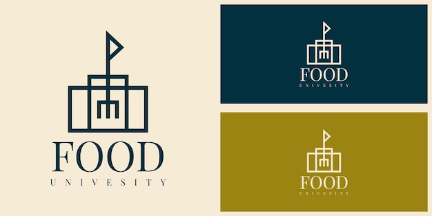 Design de modelo de logotipo de casa de comida