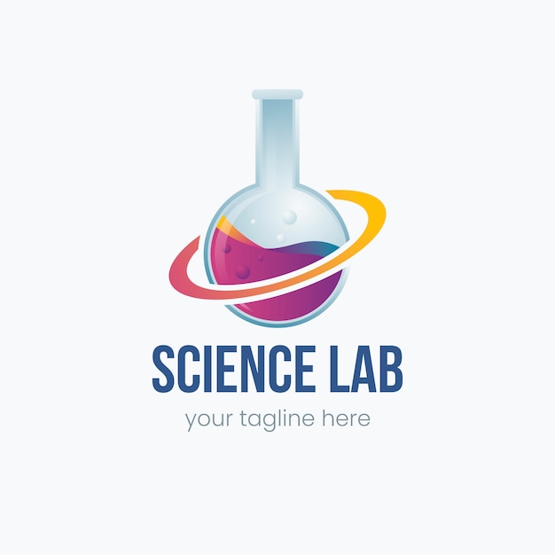 Design de modelo de logotipo de ciência