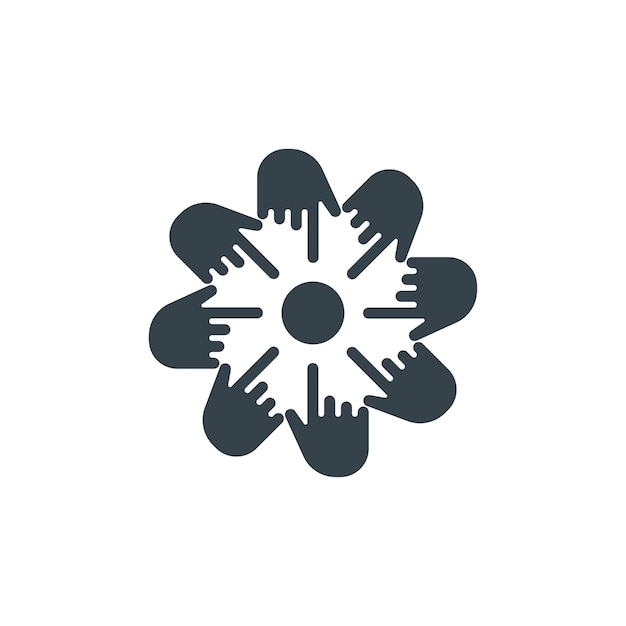 Vetor design de modelo de logotipo de conceito de cursor de mão ícone de logotipo de negócios forma de cursor de mão ilustração de logotipo simples