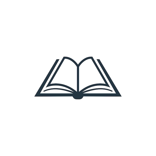 Design de modelo de logotipo de conceito de livro ícone de logotipo de negócios em forma de livro ilustração de logotipo simples