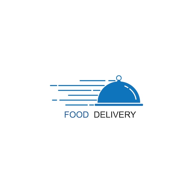 Design de modelo de logotipo de entrega de comida Emblema de vetor criativo para ícone ou conceito de design