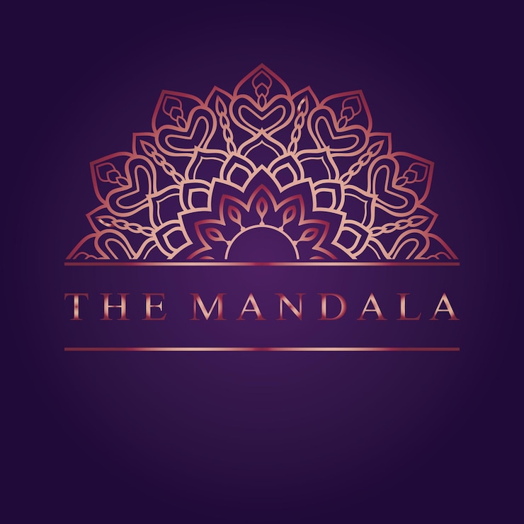 Vetor design de modelo de logotipo de ícone de mandala