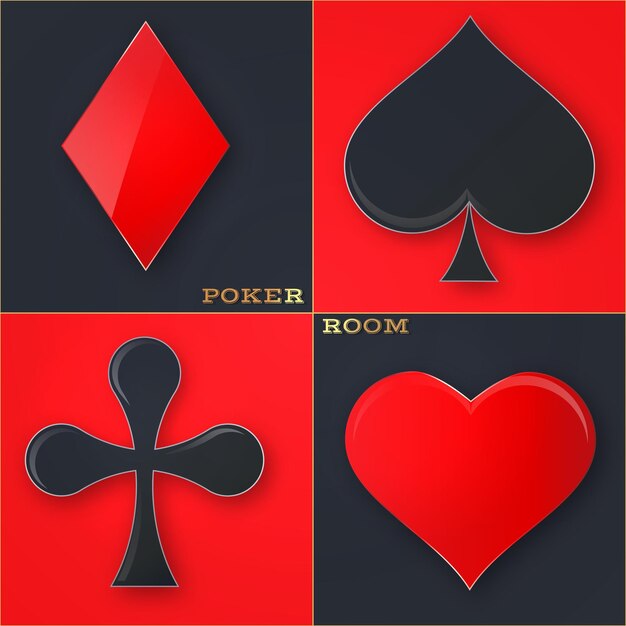 Design de modelo de logotipo de pôster de cassino de pôquer. modelo de design de sala de pôquer dourada real.