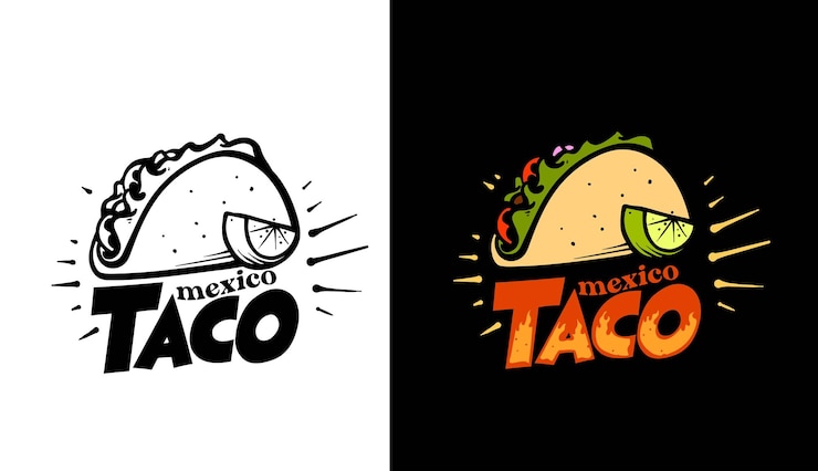 Vetor design de modelo de logotipo de taco
