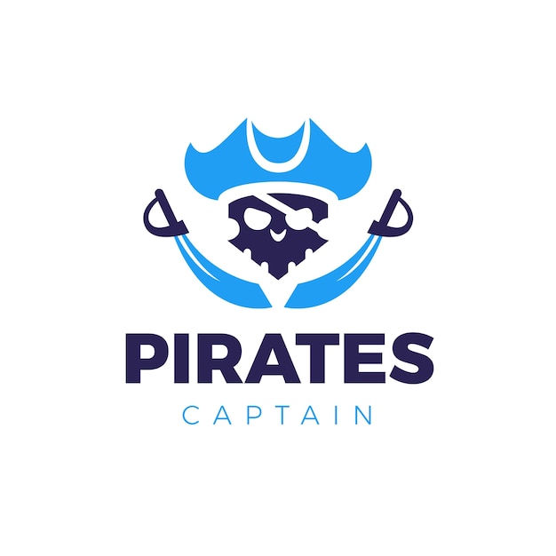 Design de modelo de logotipo pirata