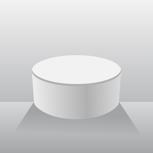 Design de modelo de maquete de mesa redonda de exibição vetorial