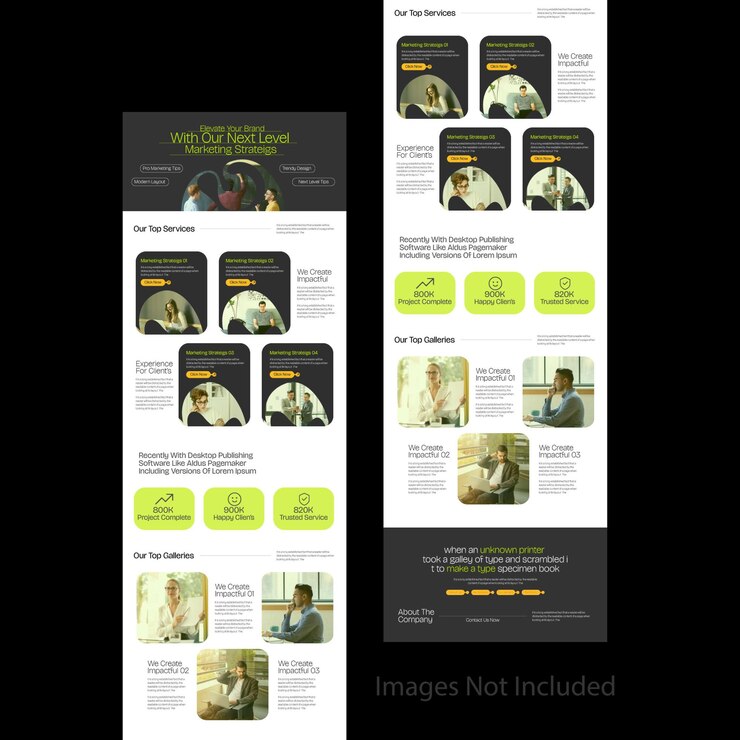 Design de modelo de newsletter de e-mail para marketing de e-mail promocional