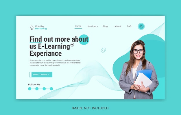 Design de modelo de página de destino da Web