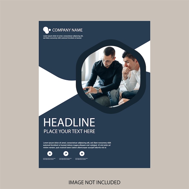 Design de modelo de perfil de empresa corporativa vetorial modelo de brochura de negócios em forma de cor vermelha mínima