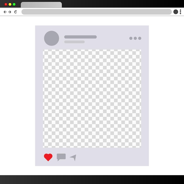 Design de modelo de postagem de mídia social com recursos interativos