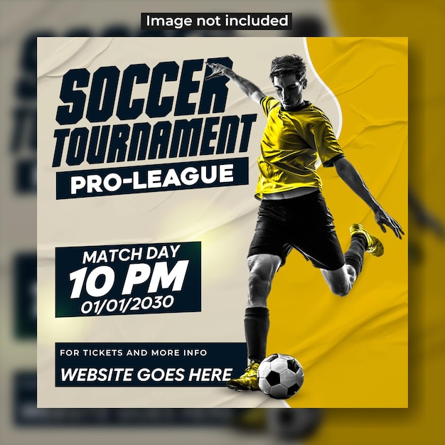 design de modelo de postagem de mídia social de esportes