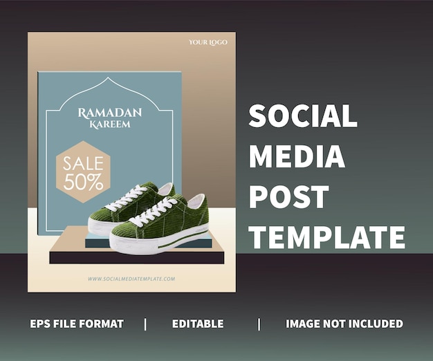 Design de modelo de postagem de mídia social design minimalista
