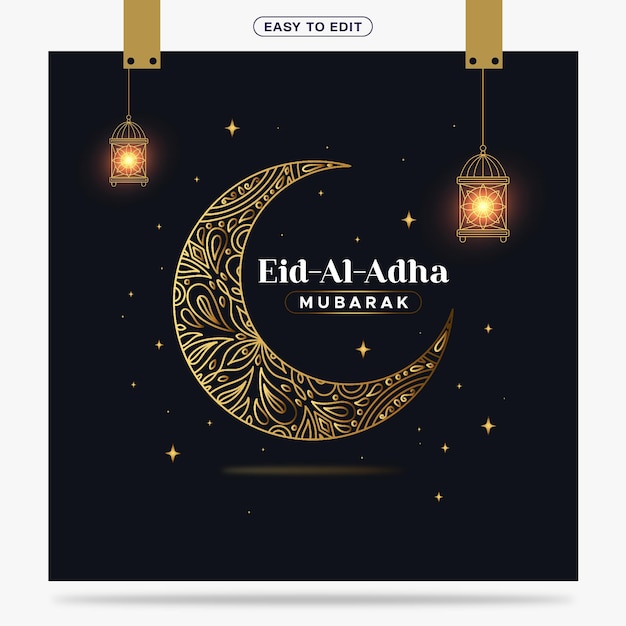 Design de modelo de postagem de mídia social eidaladha mubarak