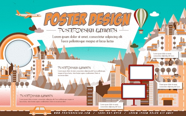 Design de modelo de pôster adorável