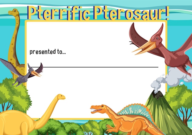 Design de modelo de prêmio de pterossauro peterrific