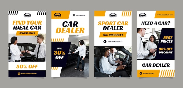 Design de modelo de revendedor de carros