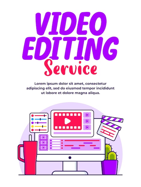 Design de modelo de serviço de edição de vídeo