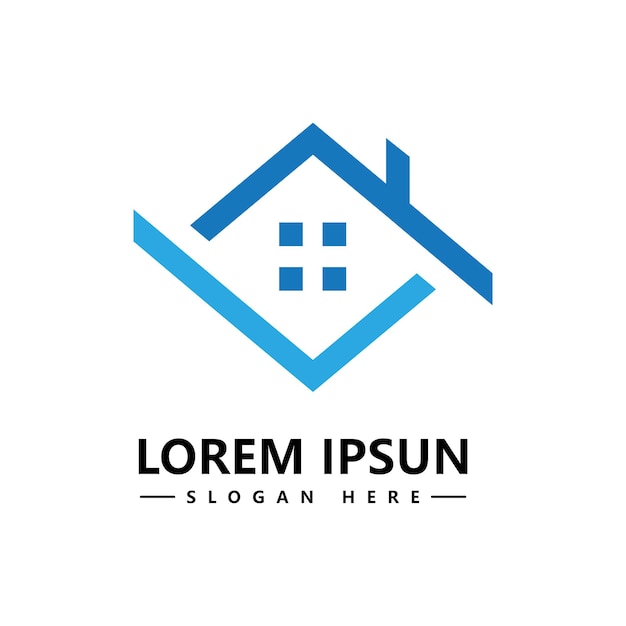 Design de modelo de vetor de ícone de logotipo de casa imobiliária