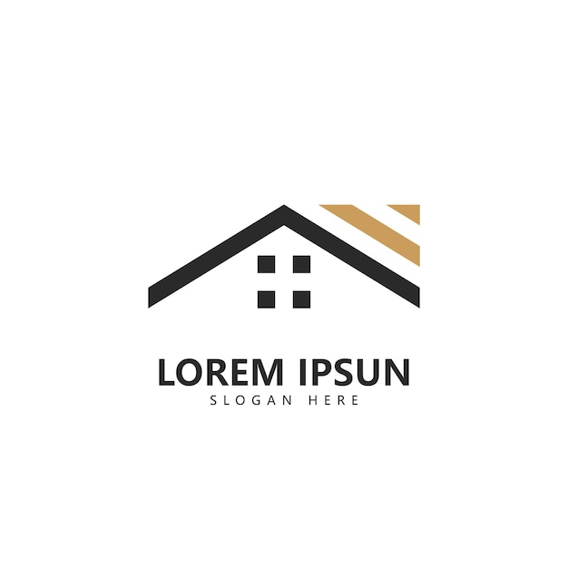 Design de modelo de vetor de ícone de logotipo de imóveis para casa