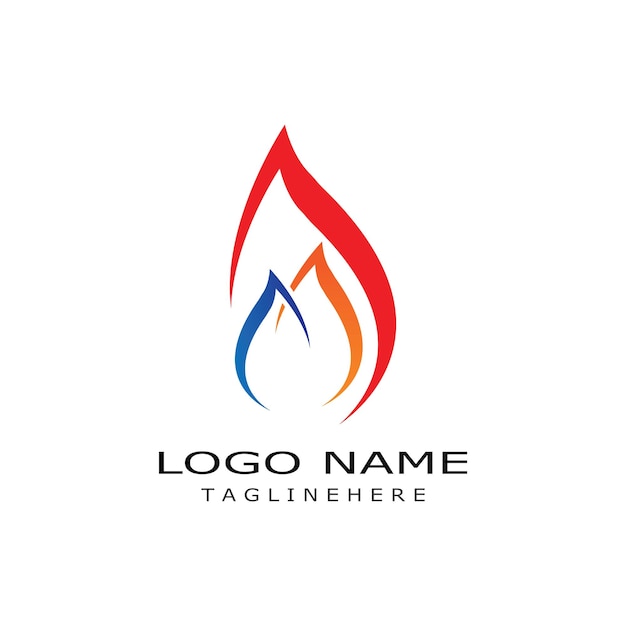 Design de modelo de vetor de logotipo de fogo