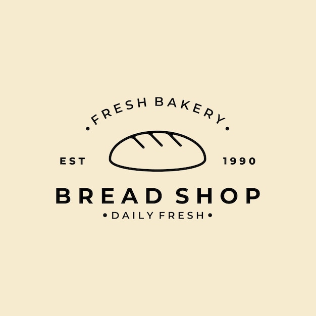 Vetor design de modelo de vetor de logotipo de loja de pão