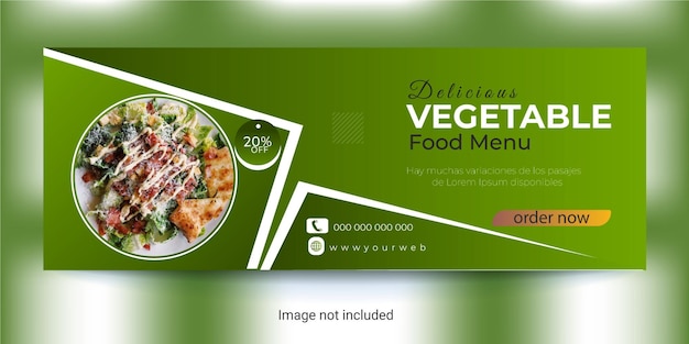 Design de modelo de webpost de vegetais saudáveis