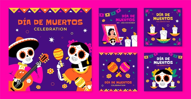 Design de modelo do Dia de Mortos