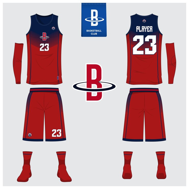 Design de modelo uniforme de basquete.