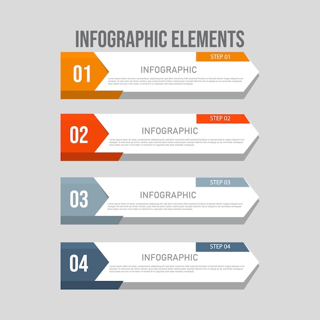 Design de modelos modernos de infografia vetorial gratuita para negócios