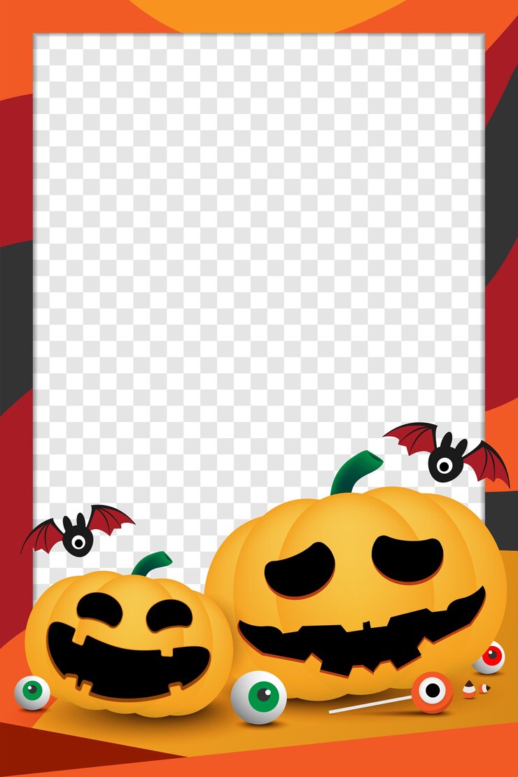 Vetor design de moldura de foto de halloween