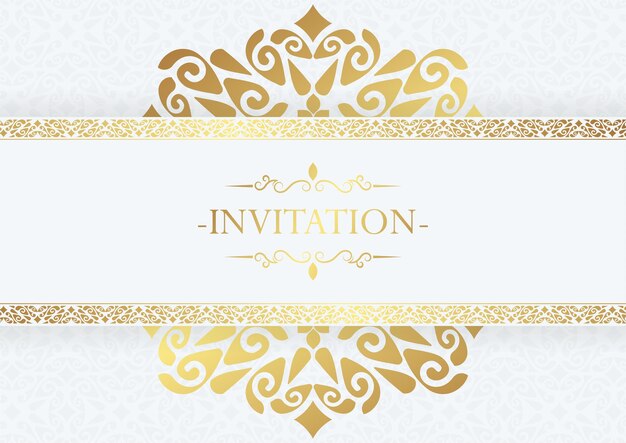 Design de moldura decorativa elegante para convite