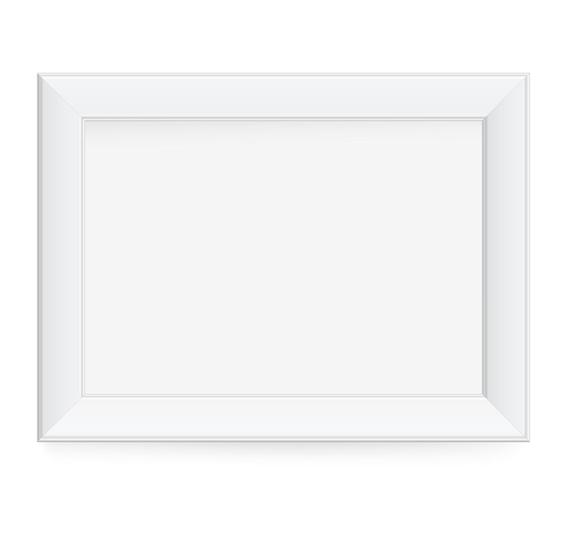 Design de moldura quadrada de apresentação com sombra em fundo transparente 3d board banner stand na mesa em branco limpa isolada ilustração vetorial eps 10 para texto de imagem de foto promocional