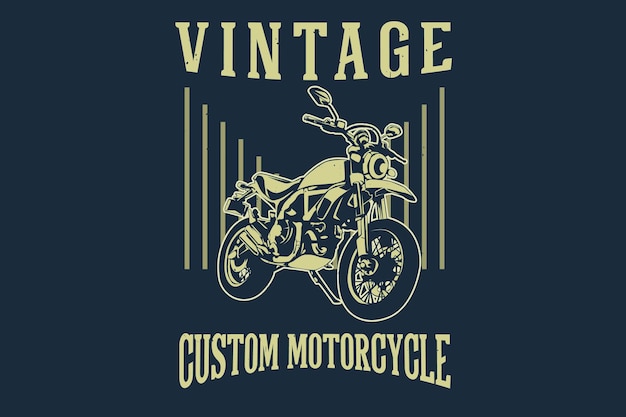 Vetor design de motocicleta personalizado vintage