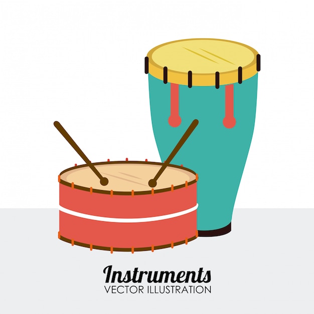 Design de música sobre fundo branco