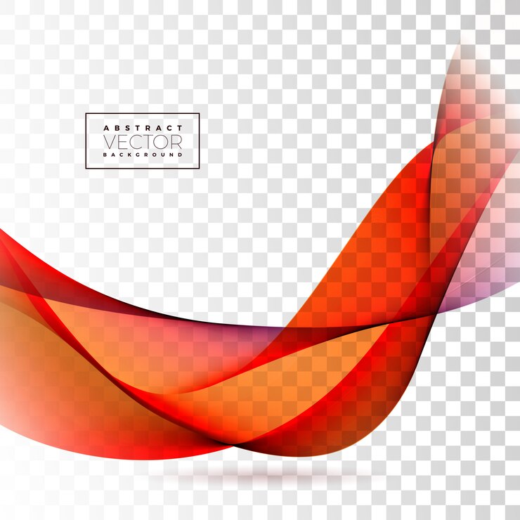 Vetor design de onda abstrata em fundo transparente