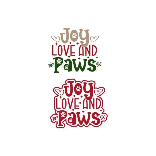 Vetor design de pacotes de cães de natal design de adornos de natal de amantes de cães