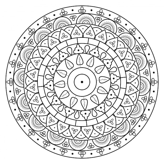 Design de padrão de arte vetorial mandala