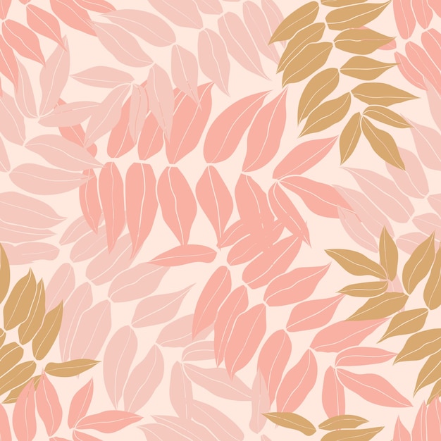 Design de padrão de belas folhas coloridas. bom para estampas, embrulhos, têxteis e tecidos.