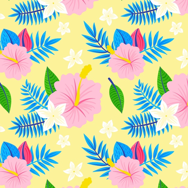 Design de padrão de camisa havaiana desenhada de mão
