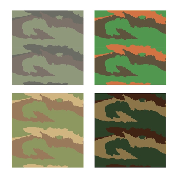 Design de padrão de camuflagem com cores diferentes