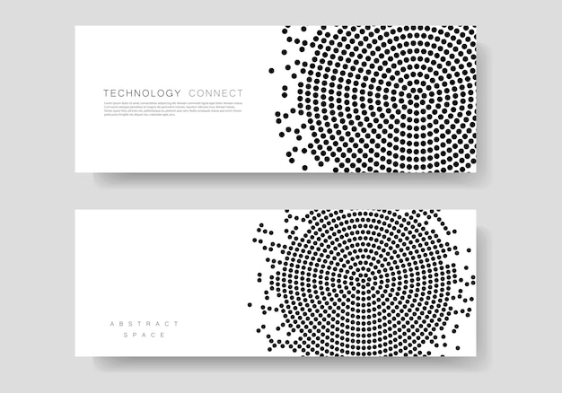 Design de padrão de círculo abstrato vetor preto