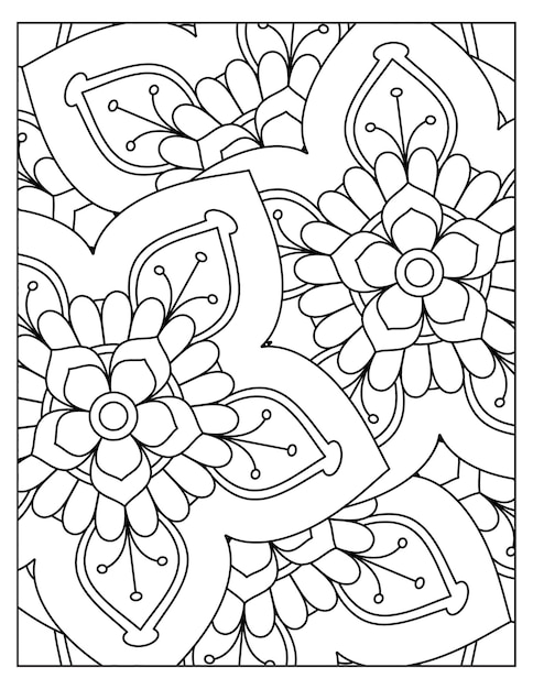 Design de padrão de coloração floral