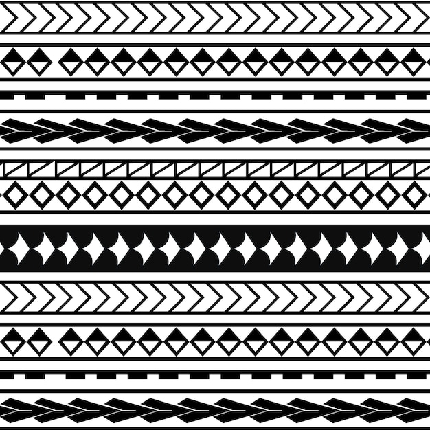 Design de padrão de tatuagem maori desenhado à mão