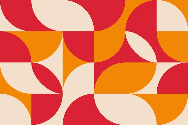 Design de padrão mosaico sem costura em estilo retrô Fundo de forma de grade complexo abstrato plano