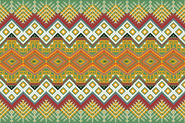 Design de padrão oriental e tradicional étnico geométrico sem costura para textura e fundo