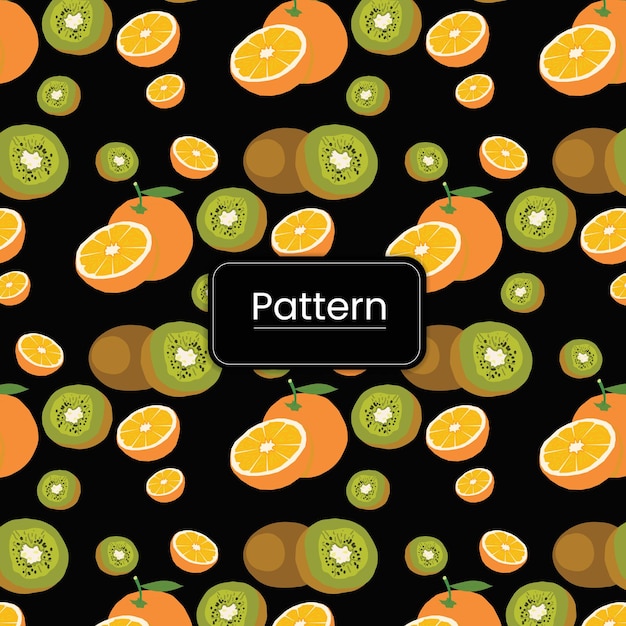 design de padrão sem costura de laranjas para produtos pintados padrão de design de frutas