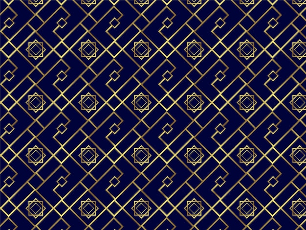 Design de padrão sem costura de ouro de forma geométrica