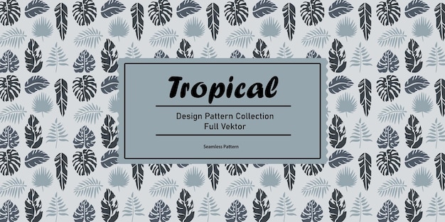 Design de padrão tropical design vektor completo