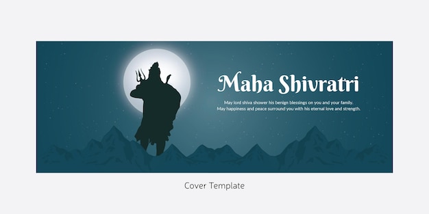 Design de página de capa do modelo feliz de maha shivratri