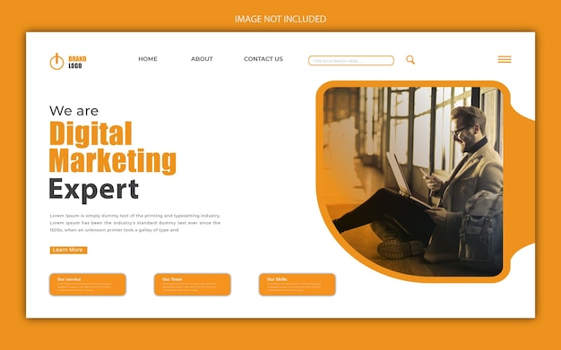 design de página de destino de web amp de negócios online multiuso